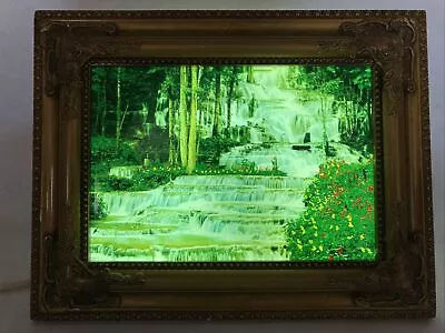 Vintage Waterfall Picture Lights & Sound 70's Wall Decoration. • $99.99