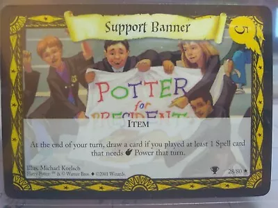 Harry Potter Trading Card Game TCG CCG. Support Banner. Rare Item Card #28/80  • $4.50