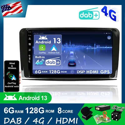 Carplay Android13 DAB Radio Stereo For Mercedes Benz ML GL W164 ML350 GL320 X164 • $285.73
