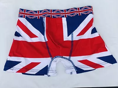 Mens 2 Pair Boxer Shorts In Union Jack Pattern Sizes S.M.L • £9.99