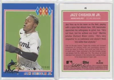 2022 Topps Brooklyn Collection Blue /40 Jazz Chisholm Jr #45 • $28.14