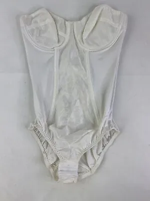 Unbranded* Vintage Nylon Bustier Girdle White 34B 50s 60s • $16.20