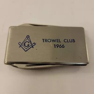 Vintage Masonic Trowel Club 1966 Money Clip Pocket Knife  • $18