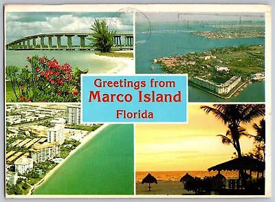 Marco Island Florida FL - Greetings - Beautiful Island - Vintage Postcard 4x6 • $6.99