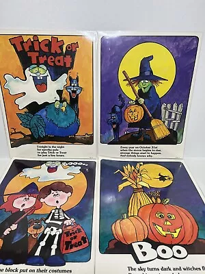 Vintage Halloween Poster 12 X 16 Ghost Witch Pumpkin 1981 Troll • $44.99