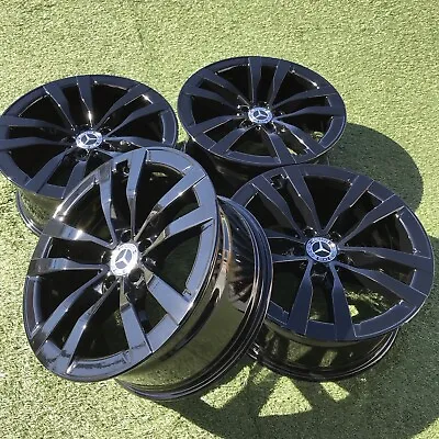 19 Mercedes S580 S450 S400 Rims Oem Set 4 Black S-class S550 Stock Factory S63 • $1289