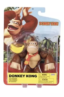 Donkey Kong Jakks Pacific Figure 5” Toy With Bananas New • £18.99