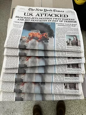 Original New York Times 9/11 Issues Sept 12 2001 -Complete Papers-7 Available • $140