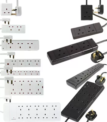 £15.99 • Buy Extension Lead Cable Electric Mains Power 1 2 3 4 6 8 10 Gang Way UK Plug Socket