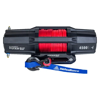 $343.99 • Buy VIPER V2 4500lb UTV Winch Kit W/ 60 Feet RED AmSteel-BLUE Synthetic Rope