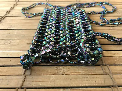 Amazing Spectacular Artisan Crafted Women's Mini Cross Body Beaded Pouch NICE! • $35