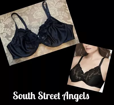 Wacoal 85122  ~  Black  ~  Elegance Minimizer Underwire Bra   ~   Size 36c • $71.20