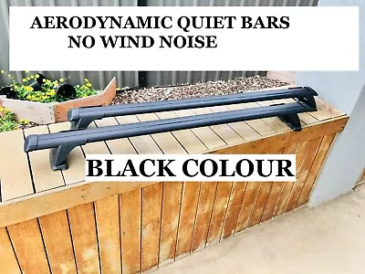 2x BLACK Aerodynamic Cross Bar / Roof Rack For SsangYong Musso & XLV 2018 - 2024 • $269