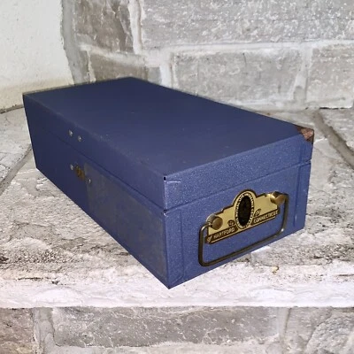 $14.23 • Buy Blue Metal Combo Lock 3x5 Card Cash Box Phoenix Mutual Insurance Co Hartford, CT