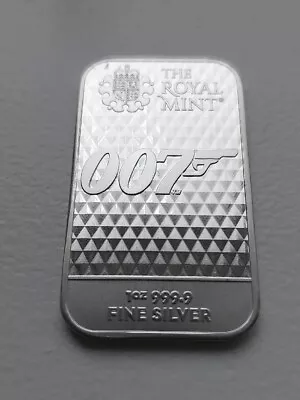 The Royal Mint James Bond 007 Diamonds Are Forever 1oz Pure Silver Bar • £43.50