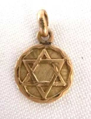 Vintage 14K Yellow Gold Star Of David Pendant 2.5gr  3/4 In Long (incl. Bail) • $165