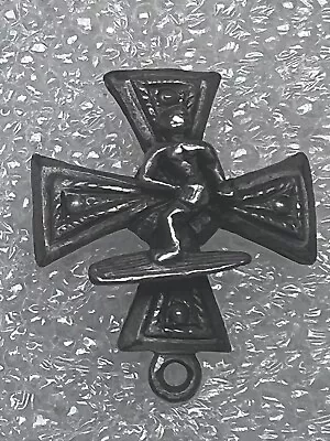 Vintage Surfer Maltese Iron Cross Pendant Pin Medallion Big Daddy • $49