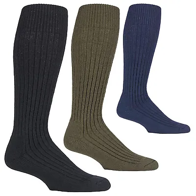 £9.99 • Buy Mens Wool Blend Military Action Army Knee High Boot Socks For Cold Weather