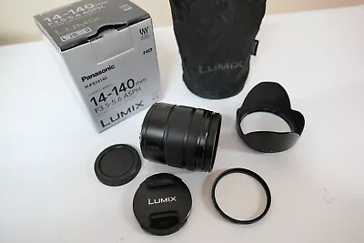 PANASONIC 14-140mm Lumix G Vario F3.5-5.6 ASPH Power OIS Autofocus Lens +HOYA UV • £419