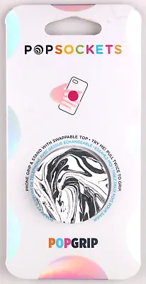 $13.66 • Buy Authentic PopSockets Phone Grip & Stand Mod Marble BK PopGrip W Swappable Top