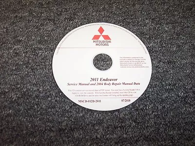 2004 Mitsubishi Endeavor Shop Service Body Repair Manual DVD LS XLS 3.8L V6 • $46.90