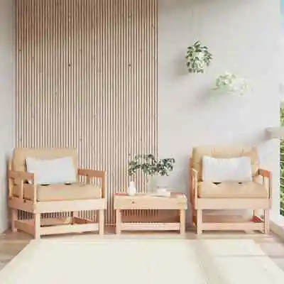 $365.99 • Buy Outdoor Furniture Lounge Setting Garden Balcony Seating Solid Wood Pine VidaXL