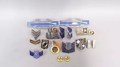 Lot Of 16 Vintage United States US Army Marines Military Hat Lapel Pins *READ* • $17.79