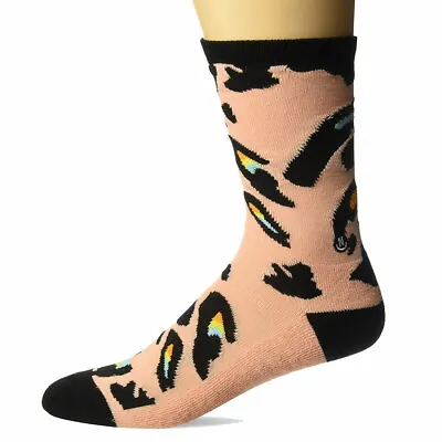 Neff Men's Daily Jacquard Socks Wavy Leopard Pink Footwear Active Sports Skat... • $8.39