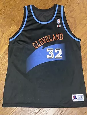 RARE Tyrone Hill Cleveland Cavaliers CAVS Champion Jersey Size 48 - Mint - Retro • $60