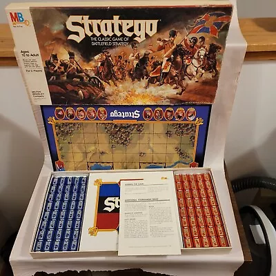 Vintage Stratego Board Game 1986 By Milton Bradley Complete • $8.99