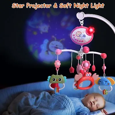 Baby Music And Lights Mobile Crib Toy 150 Songs Bed Bell Cot Mobile Nursery Gift • $29.99