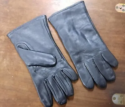 Womens US Military DRESS UNIFORM LINED GLOVES Unisex Black Leather Size 2 XS • $11.90