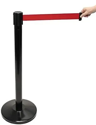 £80 • Buy Quality Black Retractable Crowd Queue Control Barrier Post With Red Belt 