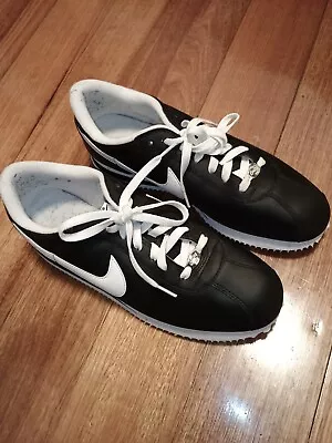 NIKE Men’s OG Cortez ‘72 Black And White Leather Size 10.5 Shoes • $140
