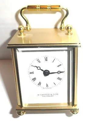 W.Carter & Son Salisbury 2.5 X2  Junghans Quartz Metal Desk Clock PLEASE READ • £24.22