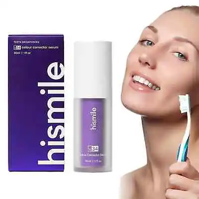 Hismile V34 Colour Corrector Purple Teeth Whitening Tooth Stain Removal 30ML • $14.99