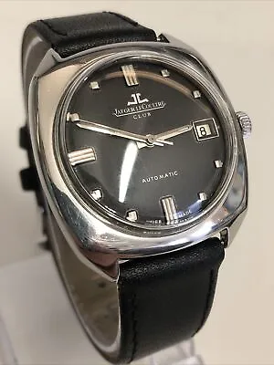 £880 • Buy Jaeger Le Coultre Club Vintage Gents Automatic Watch - Rare Black Dial