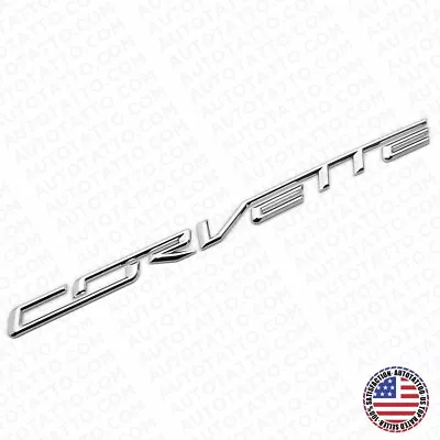 For 14-19 Corvette C7 R Z06 OEM Chrome Rear Bumper Letter Badge Emblem Sport • $19.99