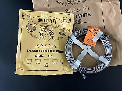 Piano Music Wire Roslau Treble 1 Lb. Coil Size 26 (.063 ) Finest Grade Steel New • $20