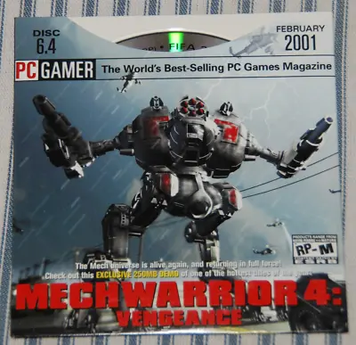 PC Gamer Demo CD - February 2001 - Mechwarrior 4 Oni & More • $1