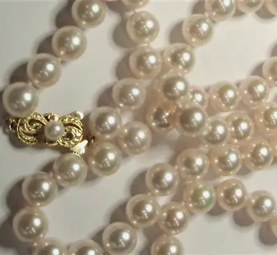 Great Gift! A Quality Mikimoto 18.9  Pearl Necklace 18K See Others Listed! • $2745