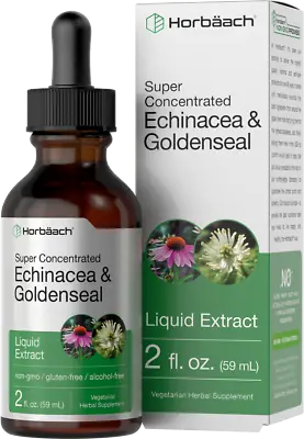 Echinacea Goldenseal Liquid Extract | 2 Fl Oz | Alcohol Free | By Horbaach • $15.09