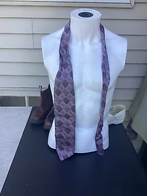 Men Solid Purple With Strips Silk Neck Tie • $15