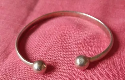 Signed 'S J' Silver 925 Vintage Bangle Anchor Hallmark (Tiny) 925 SILVER 23.57g • $18.65