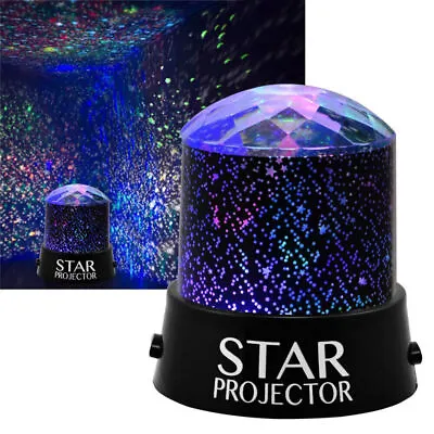Star Projector Night Light Baby Galaxy Mood Lamp Gift Bedroom Rotating LED New • £7.95