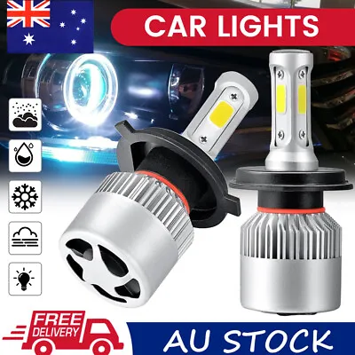 2x H4 LED Headlight Bulbs Kit Lamp Car 6500K Globes High Low Beam 14000LM White • $12.99