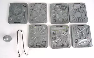 1966 Mattel Thingmaker Creepy Crawlers Molds Fun Flowers Full Set Of 7 W/Handle • $39.99