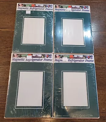 1993 VTG Magnetic Refrigerator Frame 3.5  X 5  Display Area Photo Green Lot Of 4 • $11.99