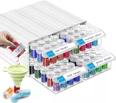 ARTDOT Diamond Painting Storage Containers 4 Pack Stackable Bead Organizers 128 • $42.66