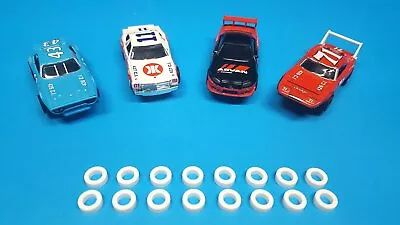 16 .453 Auto World X-Traction Chassis Silicone Slot Car Front Tires WHT C2 • $14.25